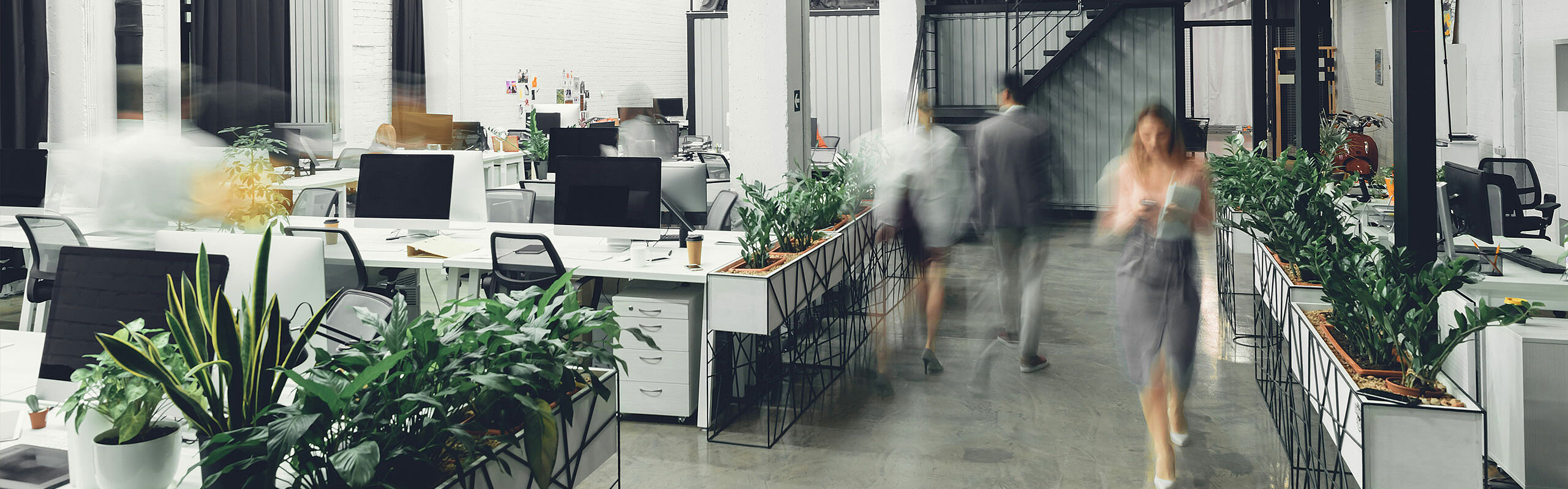 Offene Bürolandschaft für Desk-Sharing geeignet