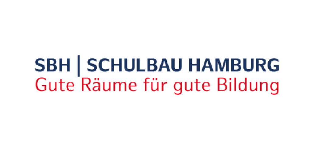 Logo Referenzkunde Schulbau Hamburg mit Slogan Gute Räume für gute Bildung | coneon lieferte agile Bürofläche