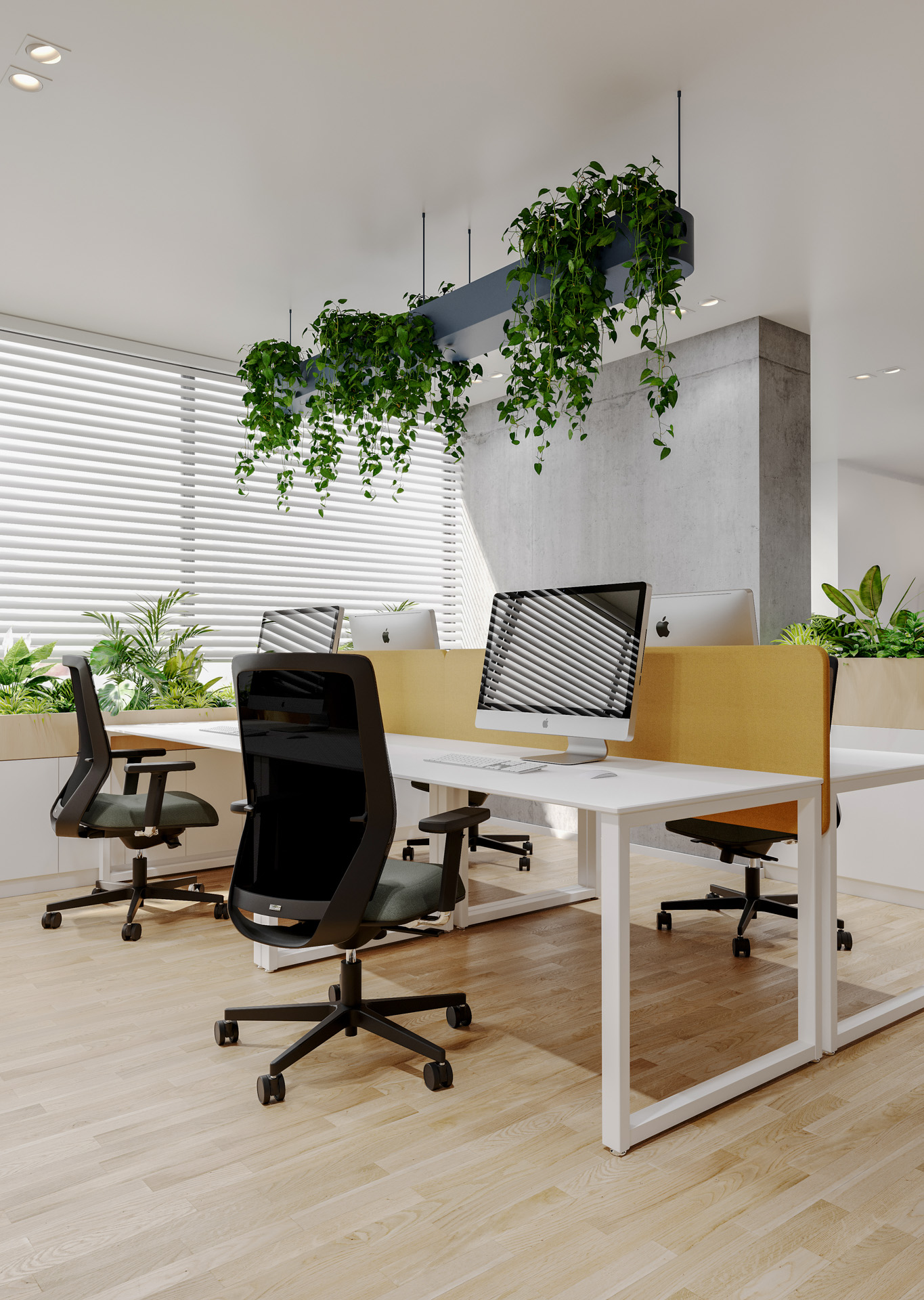 Professionelle Büroplanung mit coneon: Jetzt beraten lassen! Moderne Büroeinrichtung mit Pflanzen