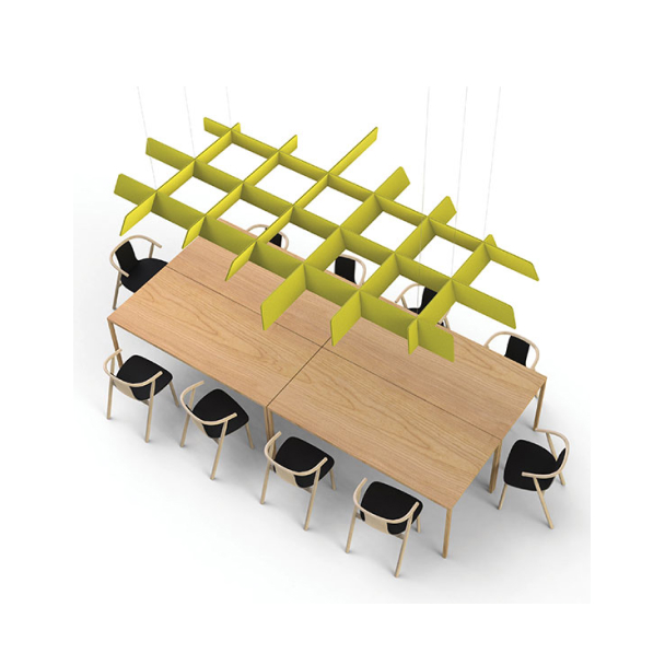 Schallabsorber in Besprechungsräumen Akustikgitter im Besprechungsraum