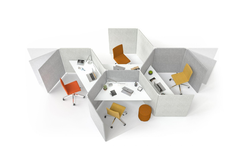 Akustiklösungen für Arbeitsplätze Zellenplätze mit Trennwänden