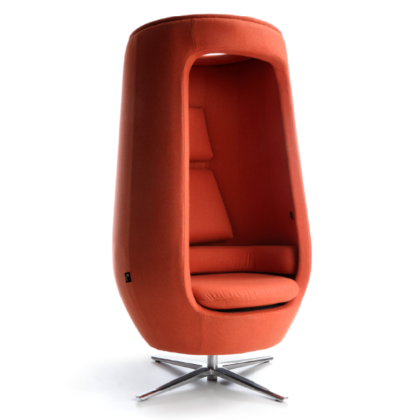 Akustikmöbel für Telefonate Roter Akustikstuhl