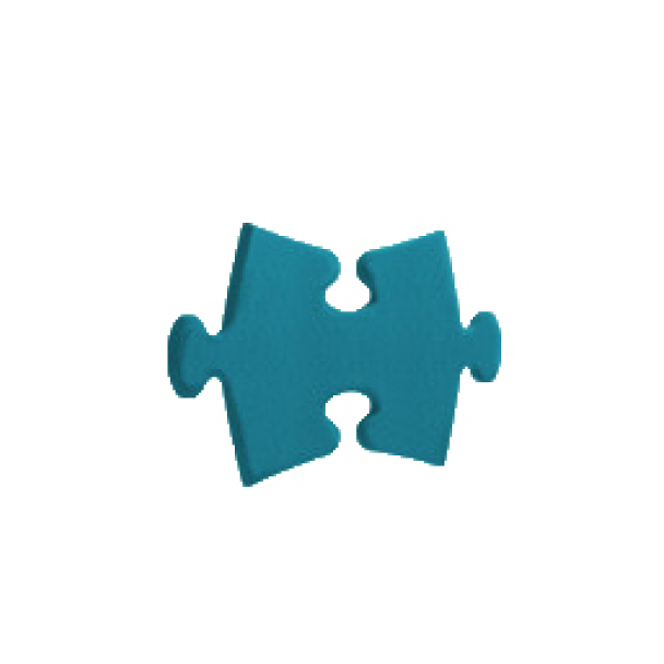 Akustikelemente für das Büro Blaues Akustikpuzzle