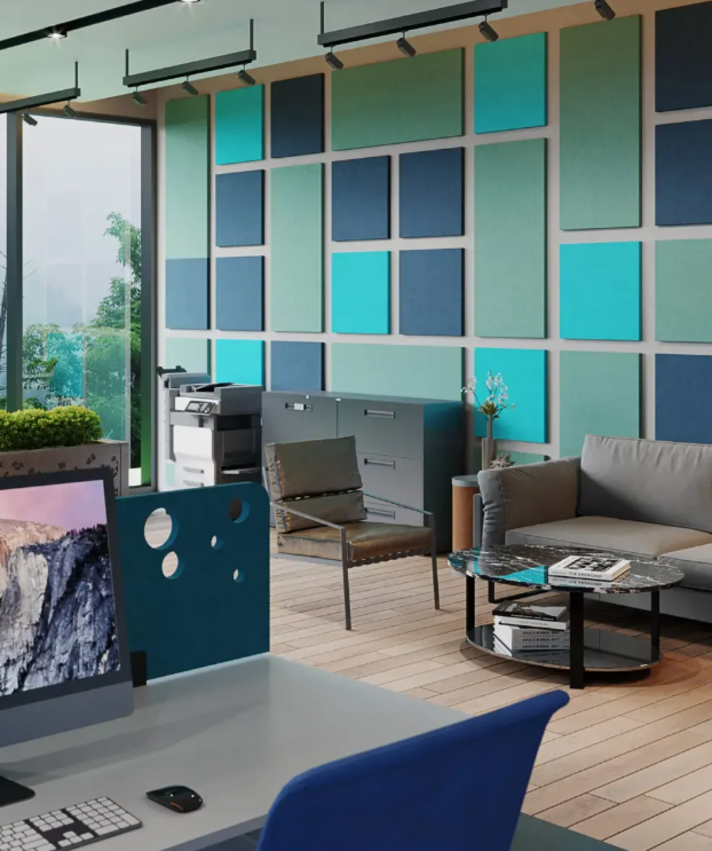 Akustikwände von coneon Verschiedene Akustikelemente