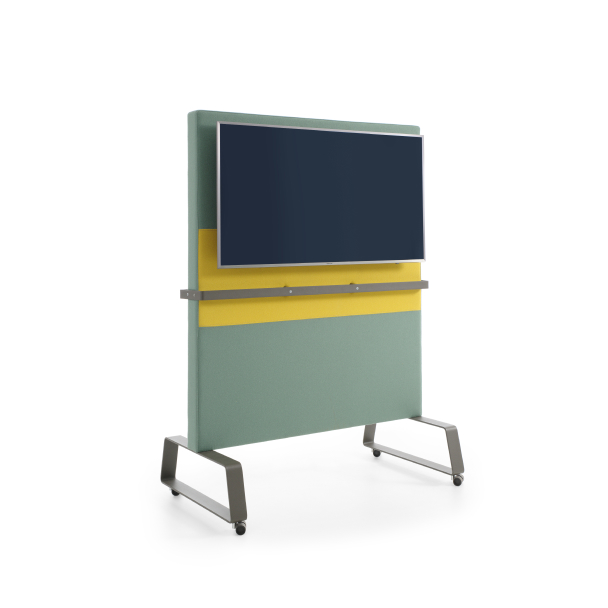Mobile Trennwand von coneon Trennwand mit Bildschirm