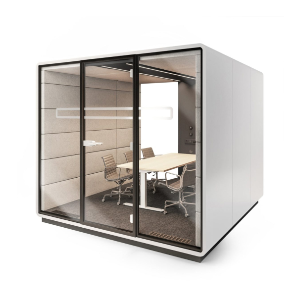 Akustikboxen für Teammeetings Große Akustikbox mit Möblierung