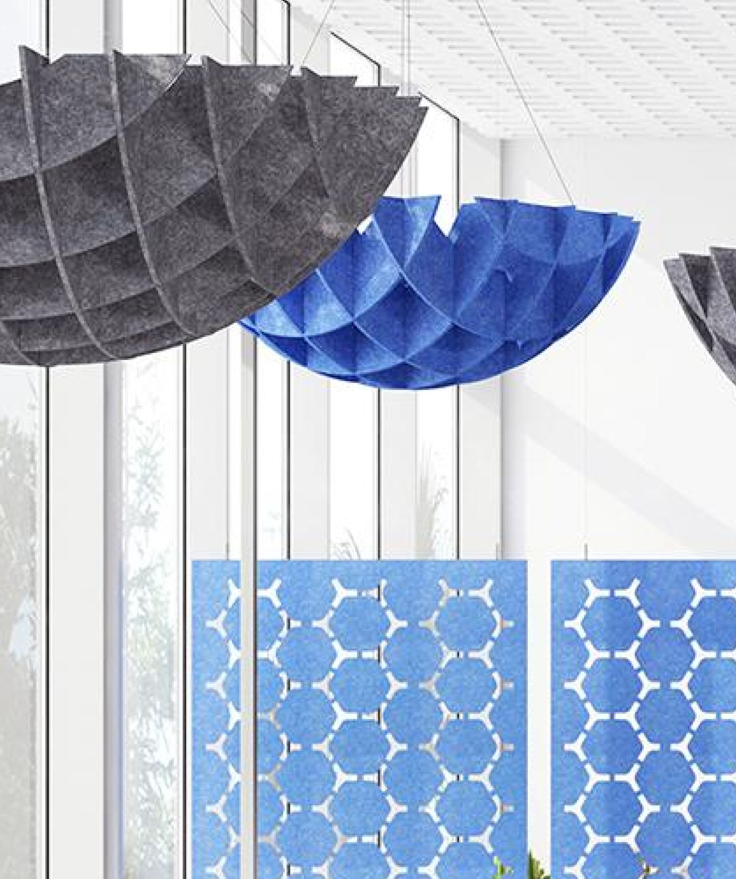 Akustikelemente von coneon Blaue Akustikelemte