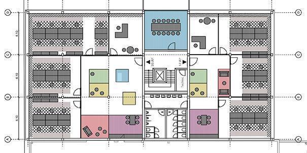 Bürogrundriss Testfläche