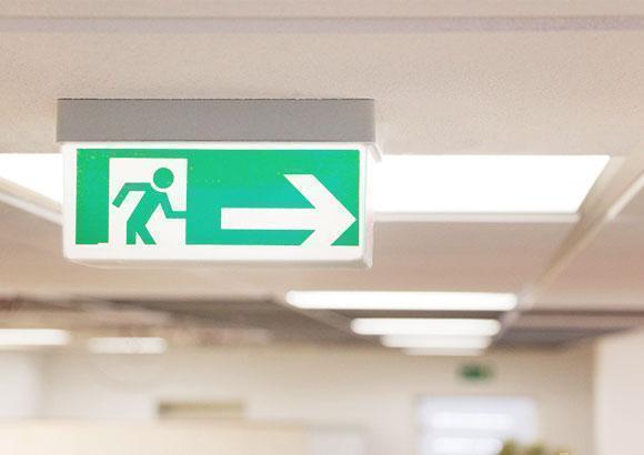 Deckenschild Notausgang Deckenschild Notausgang