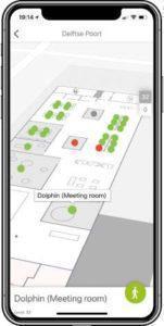 Smartphone mit Buchungssystem Technik am Arbeitsplatz
