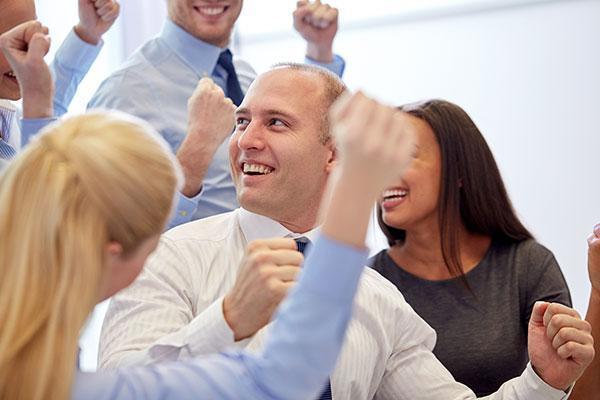 Fröhliche Mitarbeiter/Mitarbeitergesundheit