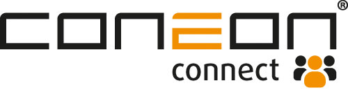 coneon connect Logo mit Drei-Figuren-Icon