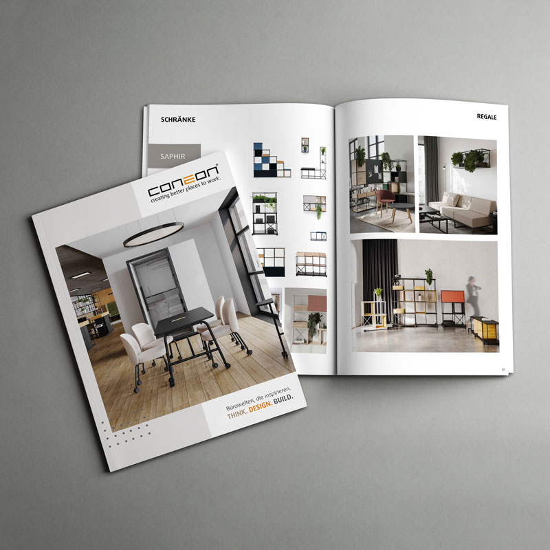 coneon Büromöbelkatalog Mockup