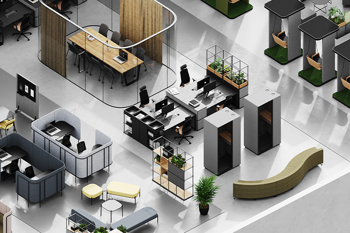 Grafik von oben - nachhaltige Flächenplanung