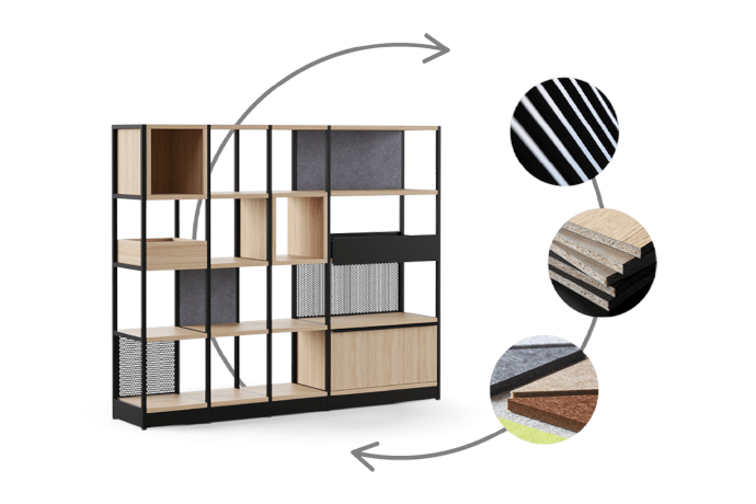 Grafik Materialkreislauf Regal